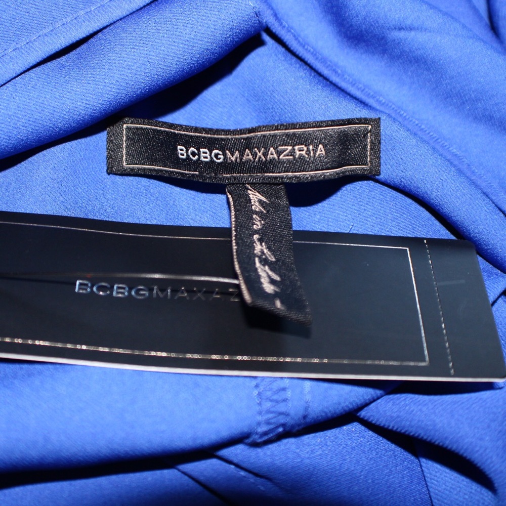 BCBGMaxAzria Blue Ruffle Mini Shift Dress Size Large - Picture 12 of 14